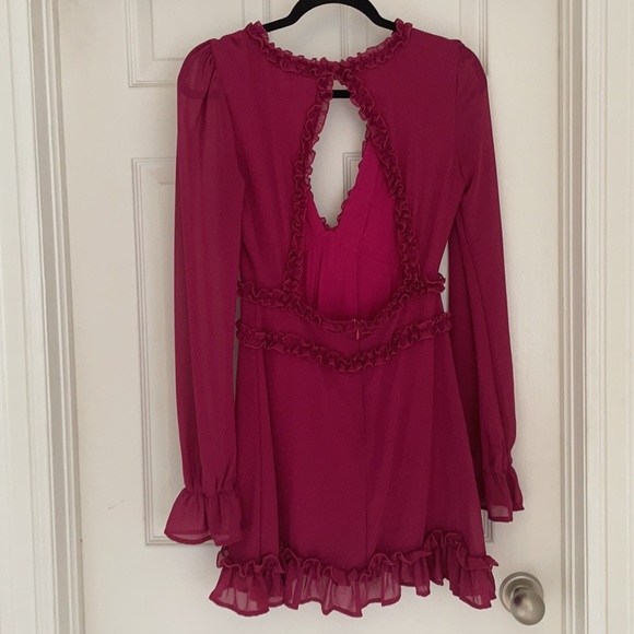 Maroon long sleeve dress - Picture 2 of 2